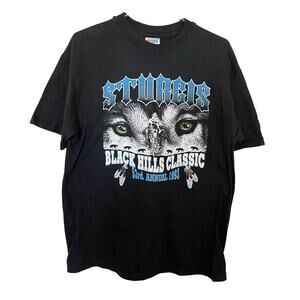 Sturgis Rally 1993 Single Stitch Front And Back Graphic Hanes Graphic Tee Large